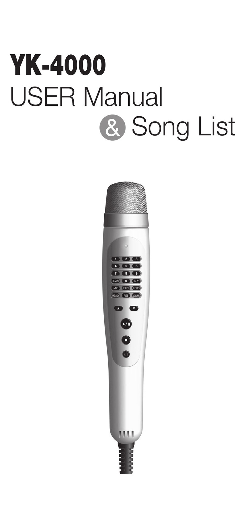 YMGI YK-4000 User manual and song list