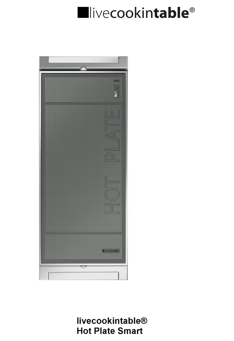 livecookintable Hot Plate Smart Installation and operating instructions