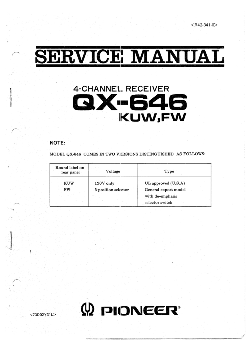 Pioneer QX-646 Service manual