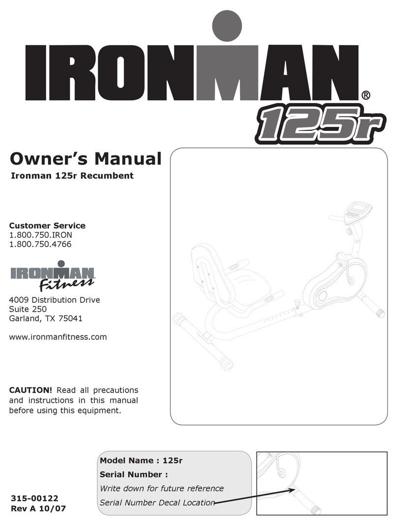 Ironman Fitness 125r owner's manual