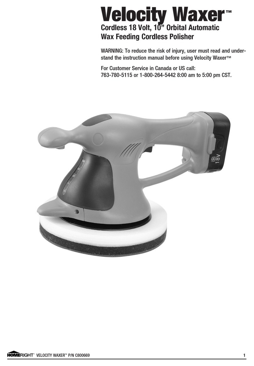 Homeright VELOCITY WAXER C800669 instruction manual