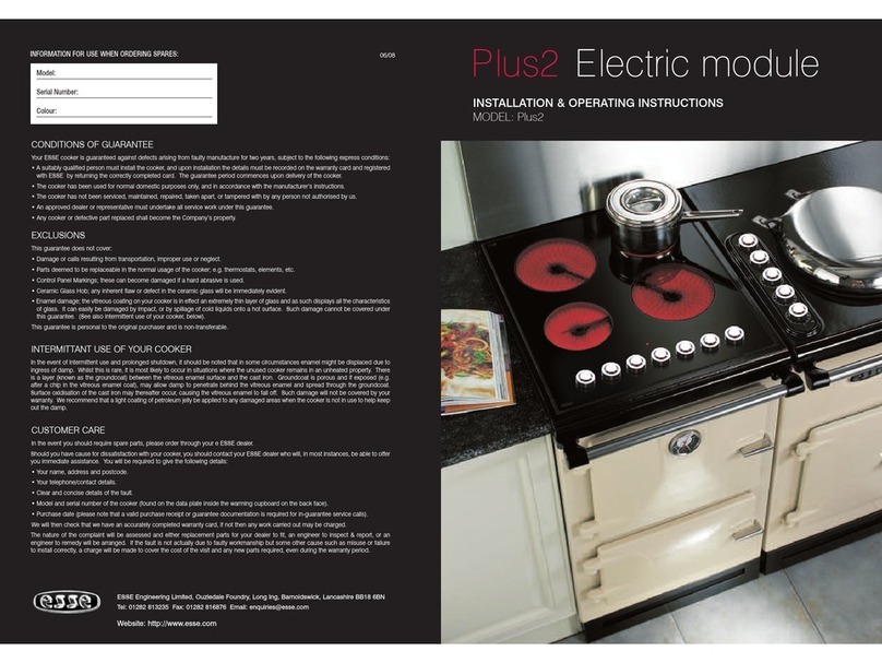 Esse Plus2 Installation and operating instructions