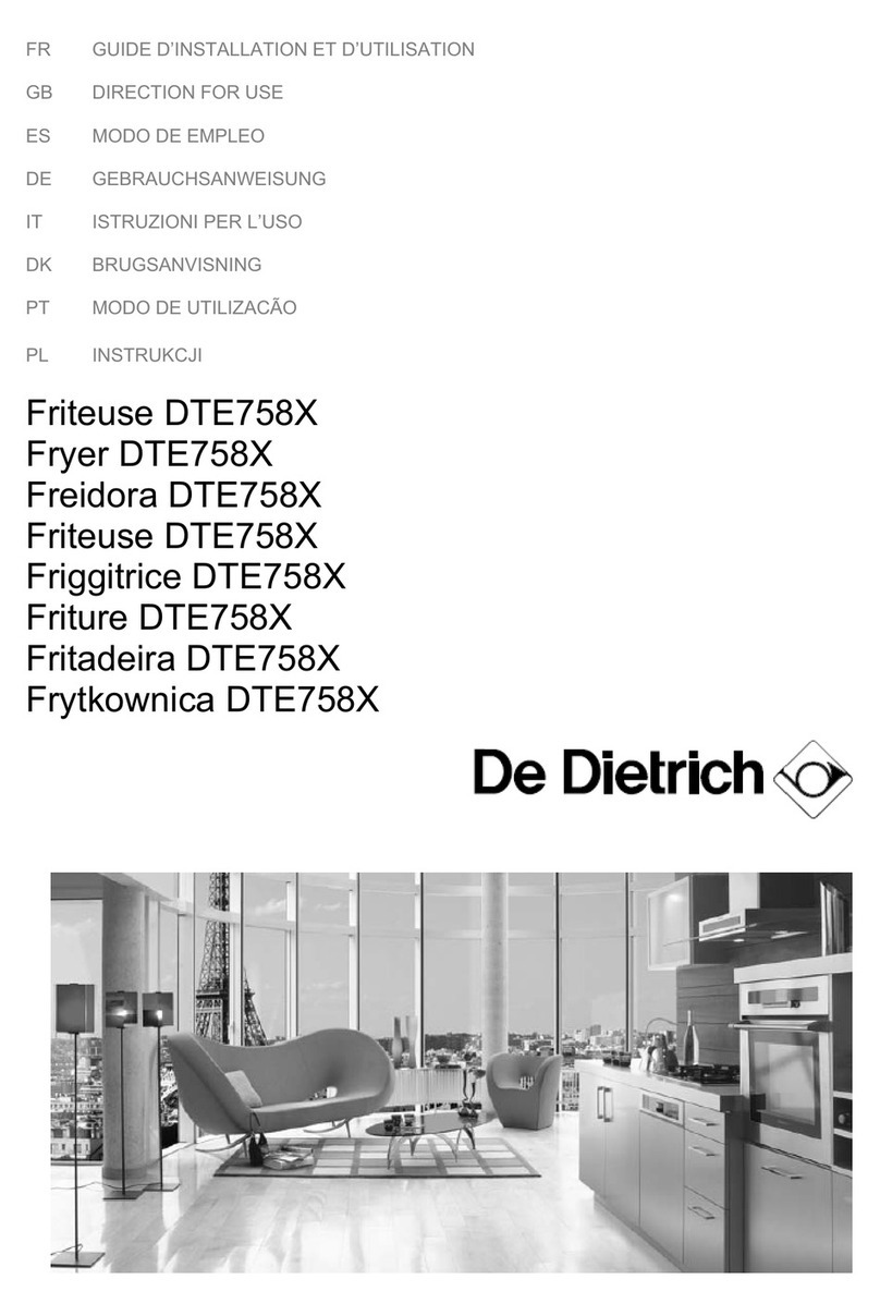 DeDietrich DTE758X Direction for use and installation