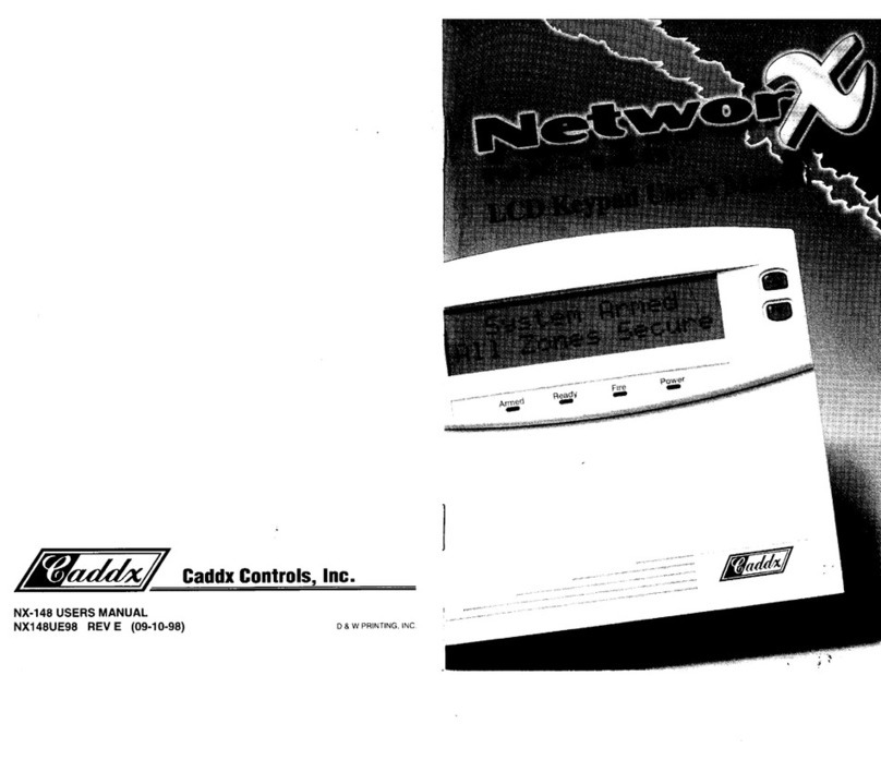 CADDX NX-148 user manual
