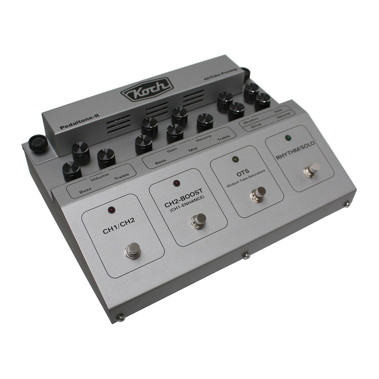 Koch Guitar Electronics Pedaltone operating instructions