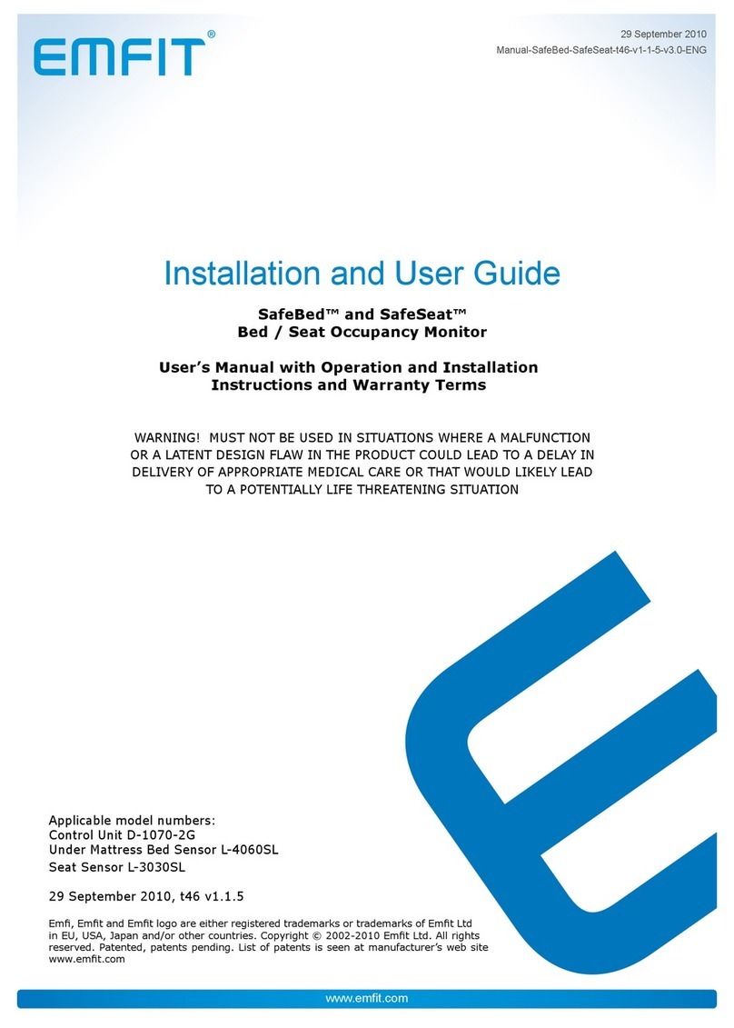 Emfit SafeBed Installation and user guide