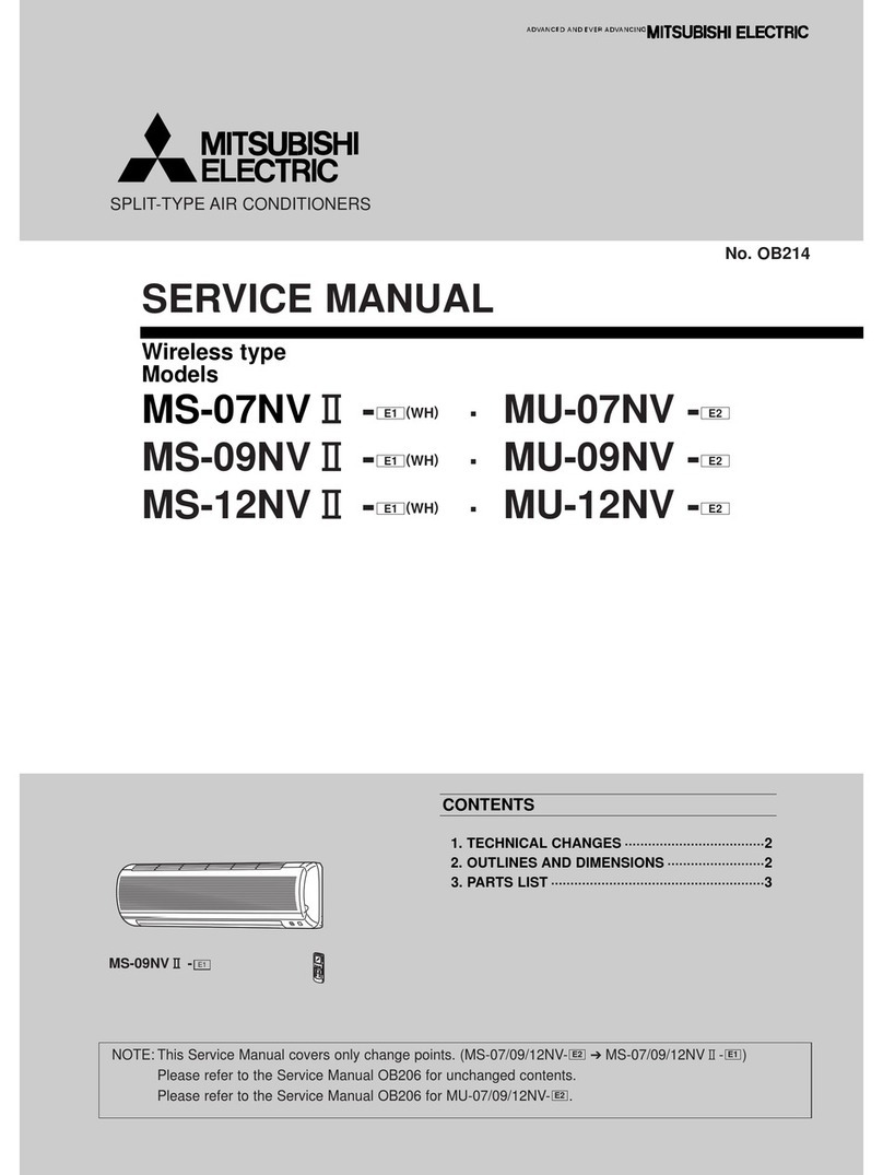 Mitsubishi Electric MS-07NV II-E1 WH User manual
