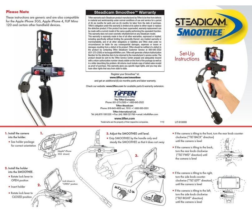 Tiffen Steadicam Smoothee Operation and maintenance manual