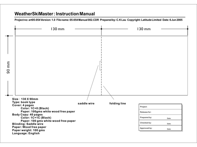 Pyle WEATHERSKIMASTER instruction manual