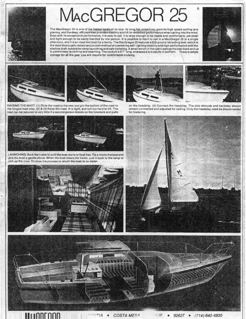 MACGREGOR Macgregor 25 Owner's instructions