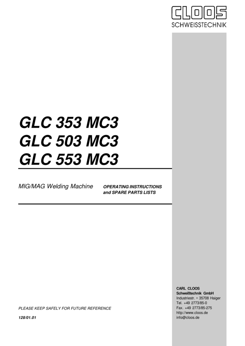 Cloos GLC 353 MC3 operating instructions