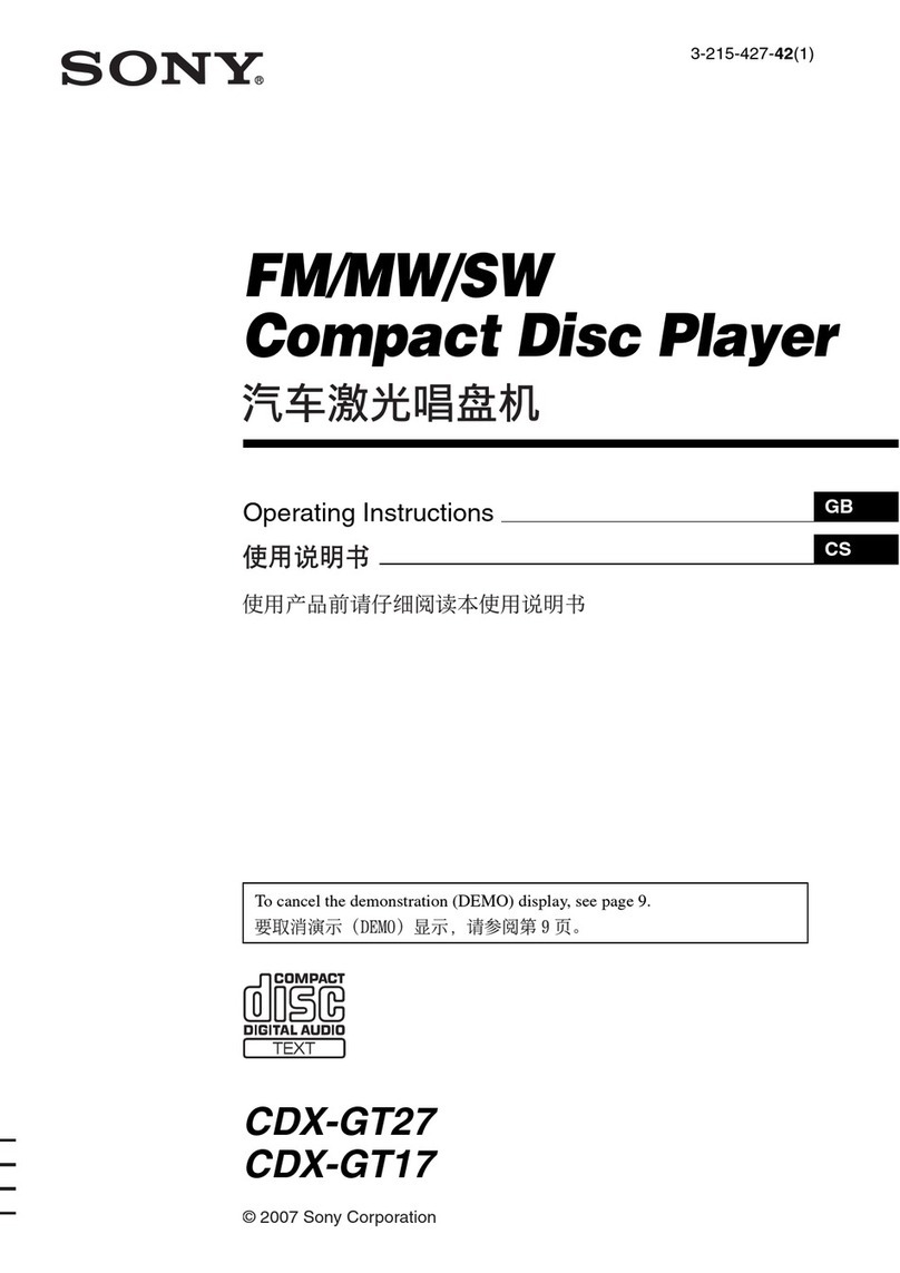 Sony CDX-GT27 User manual