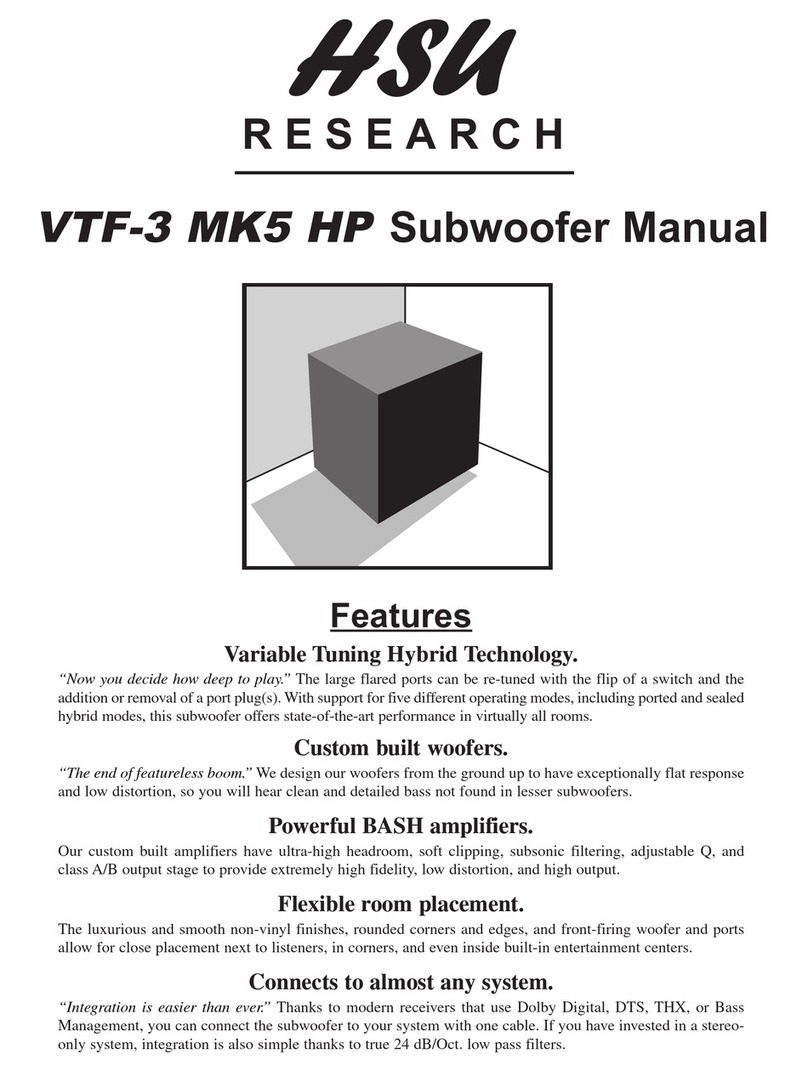 HSU VTF-3 MK5 HP user manual