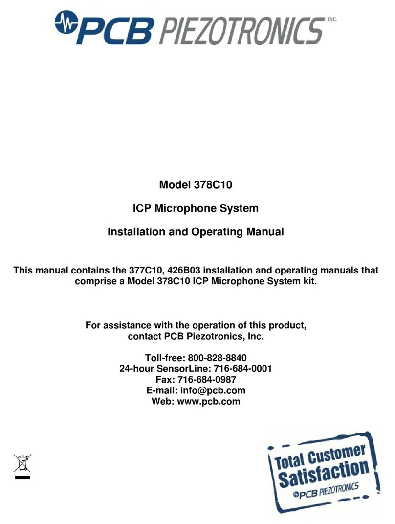 Piezotronics 378C10 Installation and operating manual