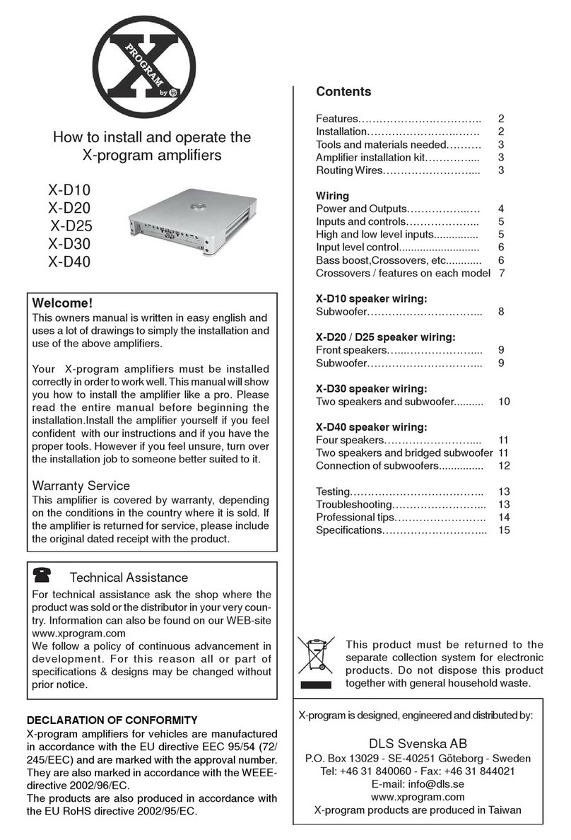 DLS X-program X-D10 User manual
