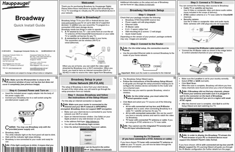 Hauppauge Broadway User manual