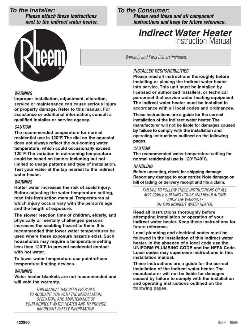 Rheem STID30 instruction manual