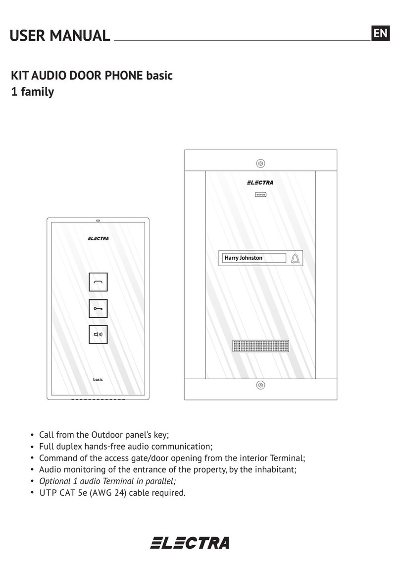Electra KIT AUDIO DOOR PHONE basic1 family User manual