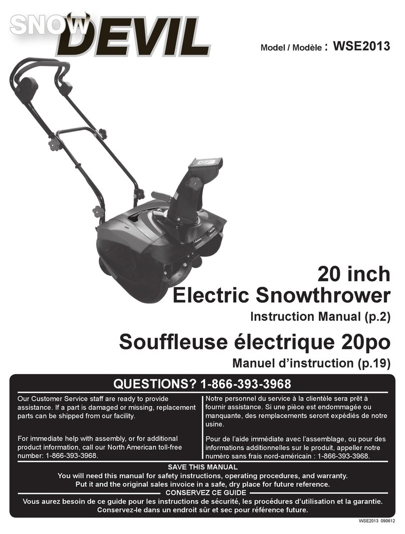 Snow Devil WSE2013 instruction manual