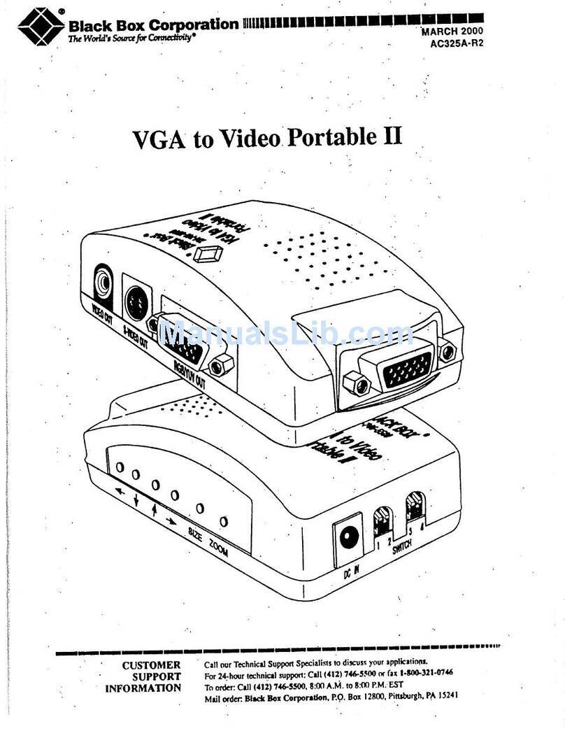 Black Box VGA to Video Portable II User manual Black Box VGA to Video Portable II User manual