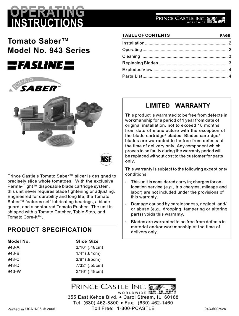 Tomato Saber 943 Series operating instructions