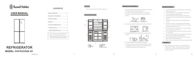 Russell Hobbs RHFR520MB-4D User manual Russell Hobbs RHFR520MB-4D User manual