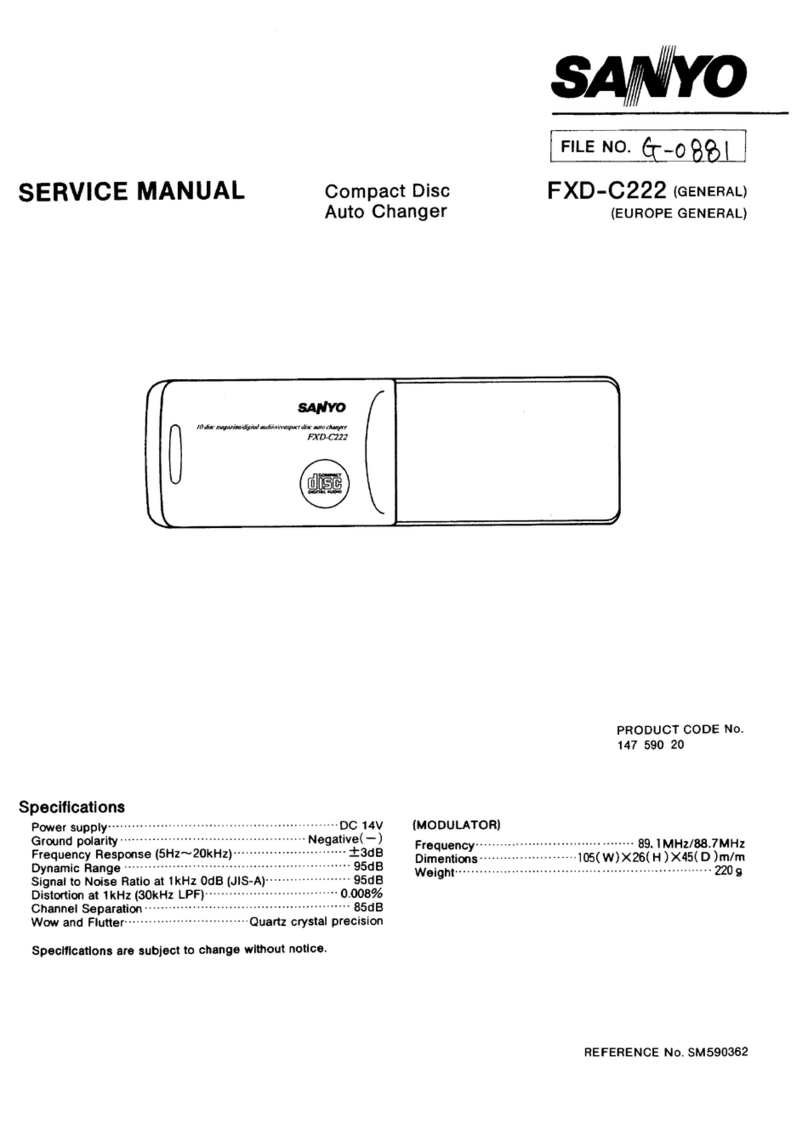Sanyo FXD-C222 Service manual