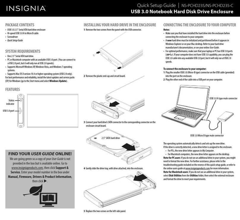 Insignia NS-PCHD235 Quick setup guide