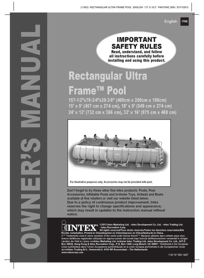 Intex Marketing Rectangular Ultra Frame Pool owner's manual