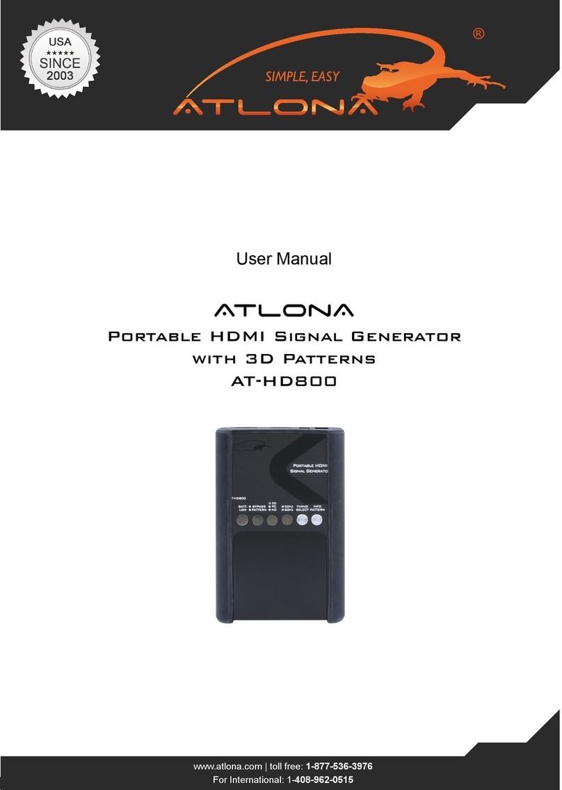 Atlona AT-HD800 User manual