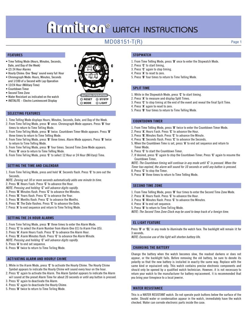 Armitron MD08151-T User manual