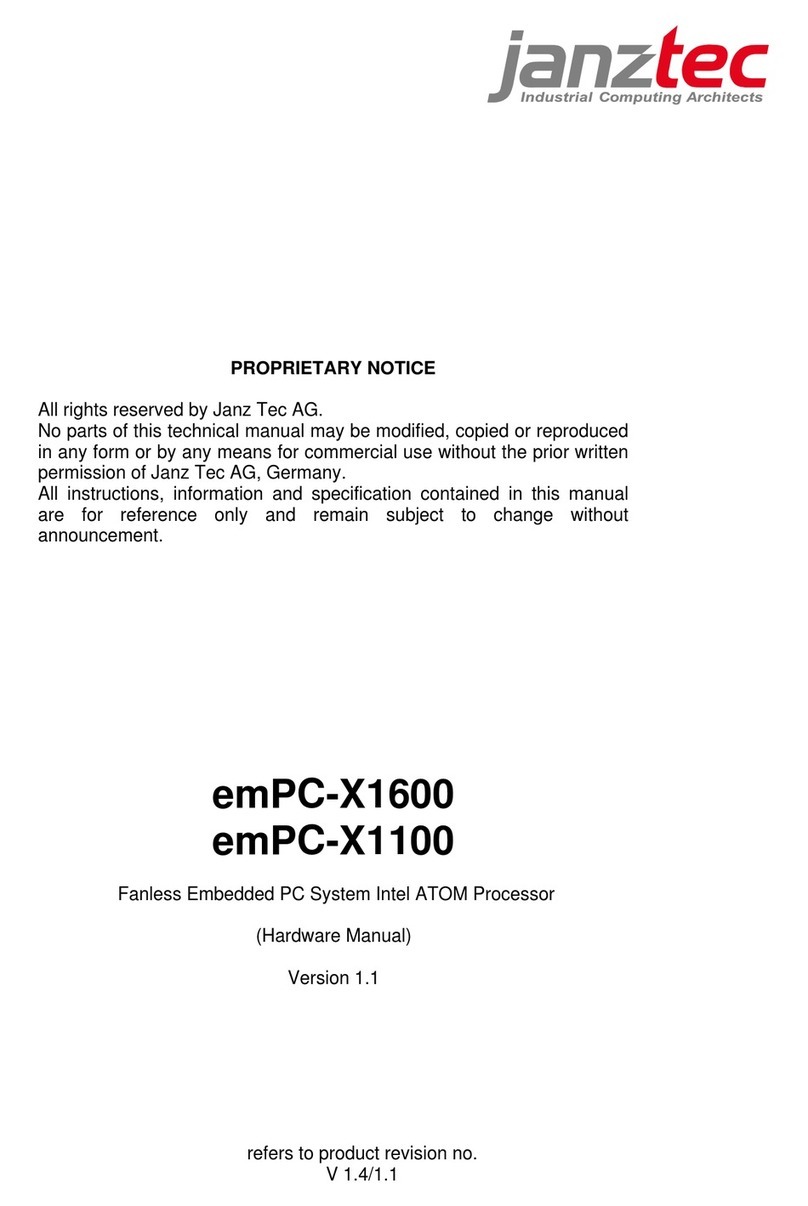 Janz Tec emPC-X1600 User manual