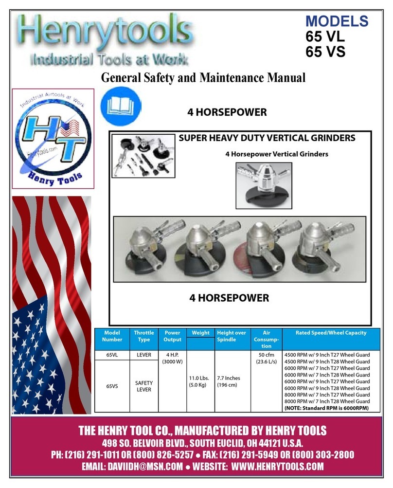 Henry Tools 65 VL Safety and maintenance manual