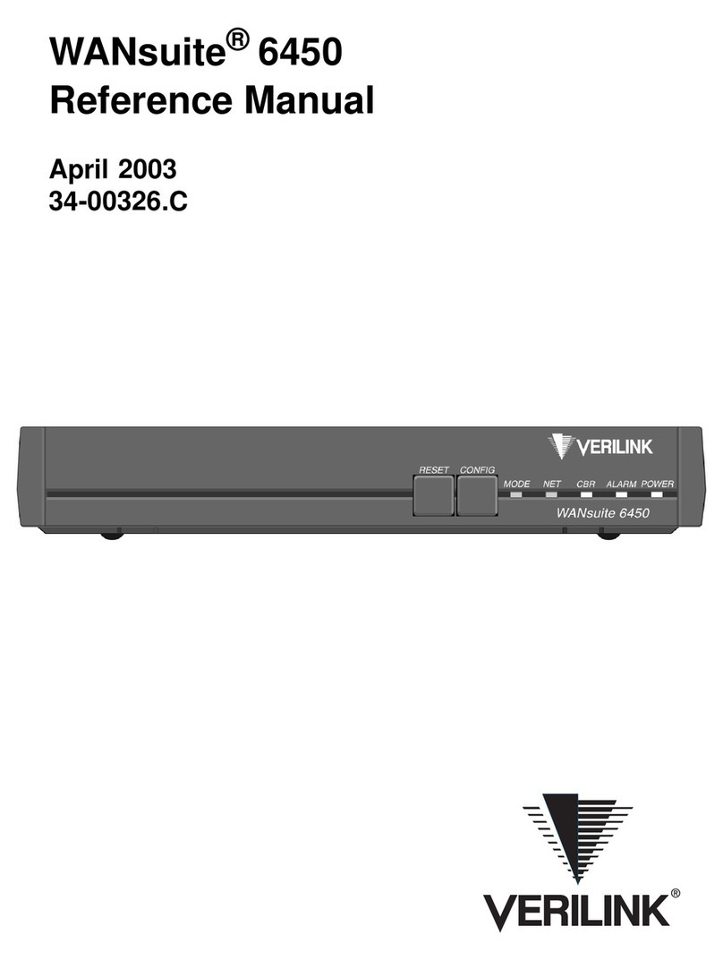 Verilink WANsuite 6450 Reference manual