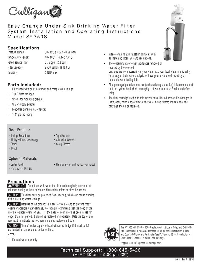 Cylligan SY-750S Installation and operating instructions