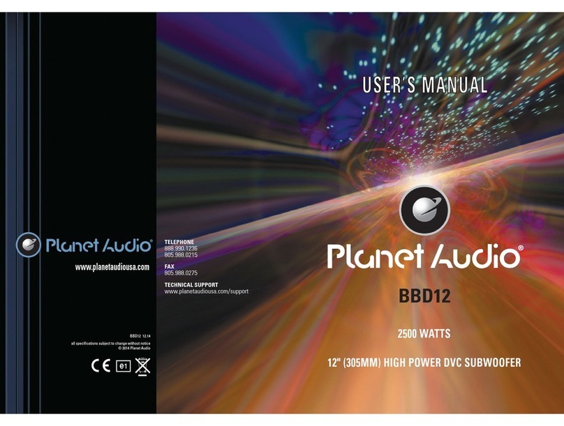 Planet Audio BBD12 User manual