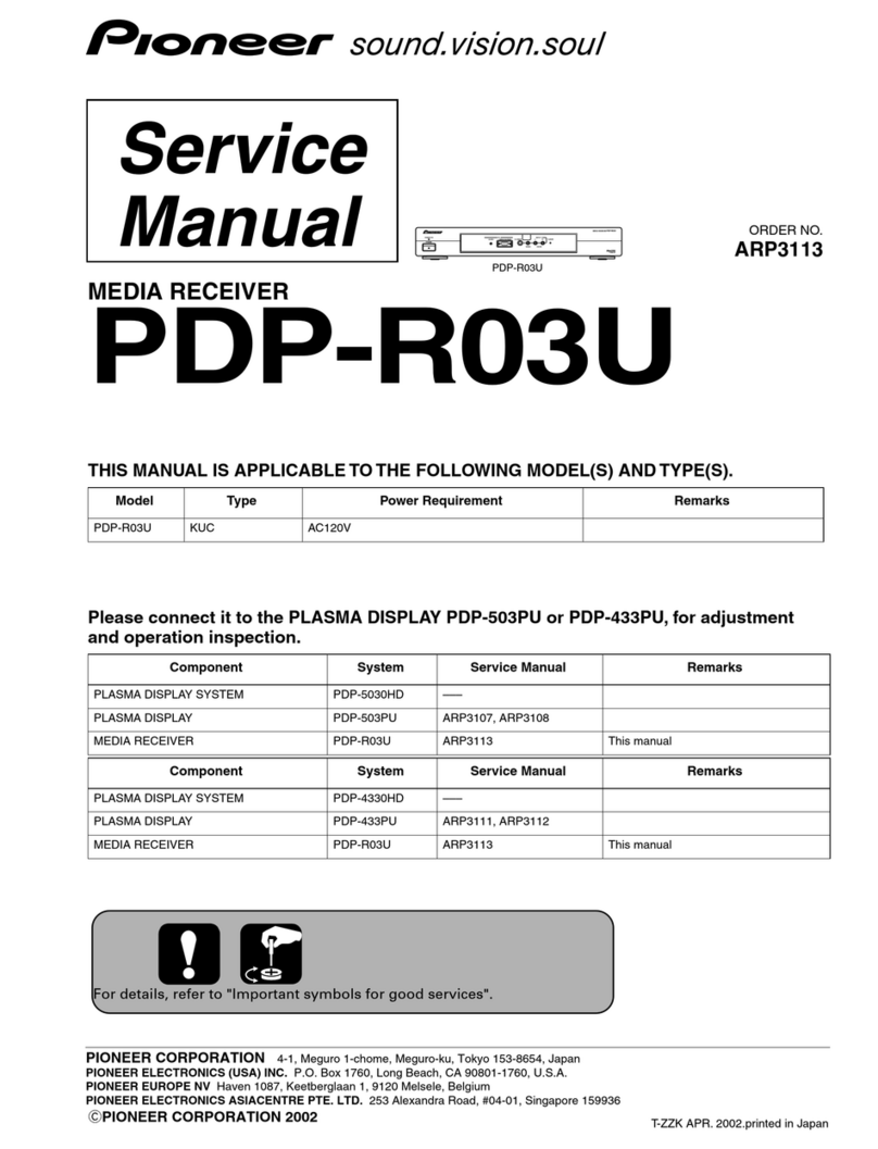 Pioneer PDP-R03U Service manual Pioneer PDP-R03U Service manual