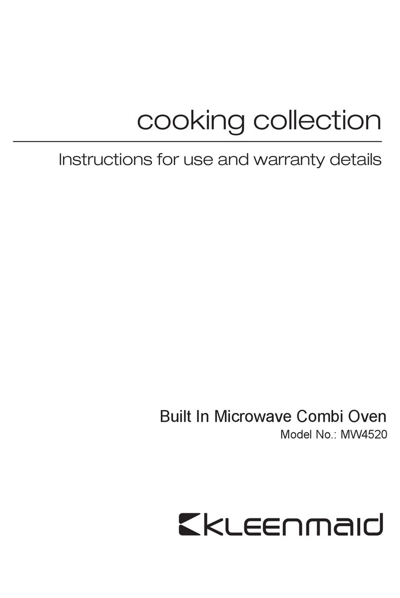 Kleenmaid MW4520 User manual Kleenmaid MW4520 User manual
