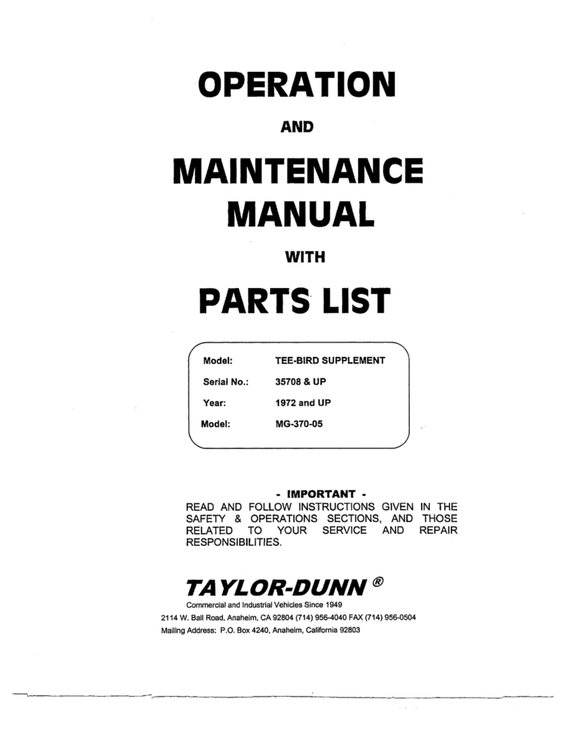 Taylor-Dunn GT-370 Operation and maintenance manual