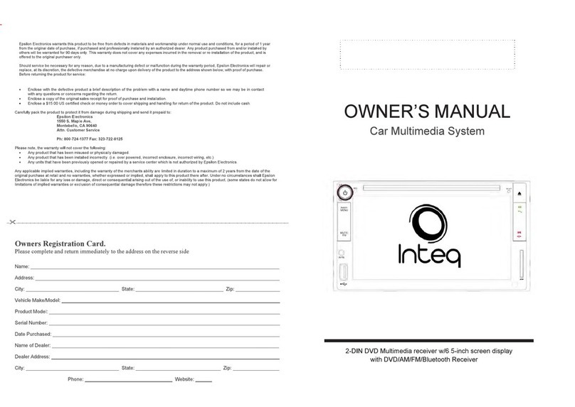 Epsilon Electronics INTEQ owner's manual Epsilon Electronics INTEQ owner's manual