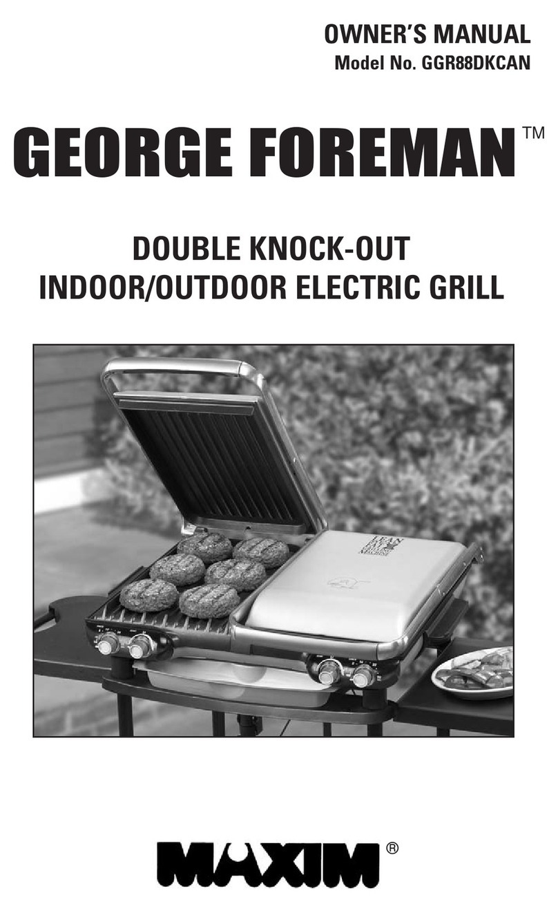 George Foreman GGR88DKCAN User manual