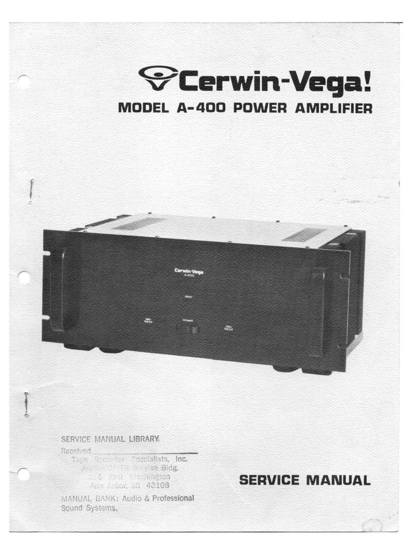 Cerwin-Vega A-400 User manual
