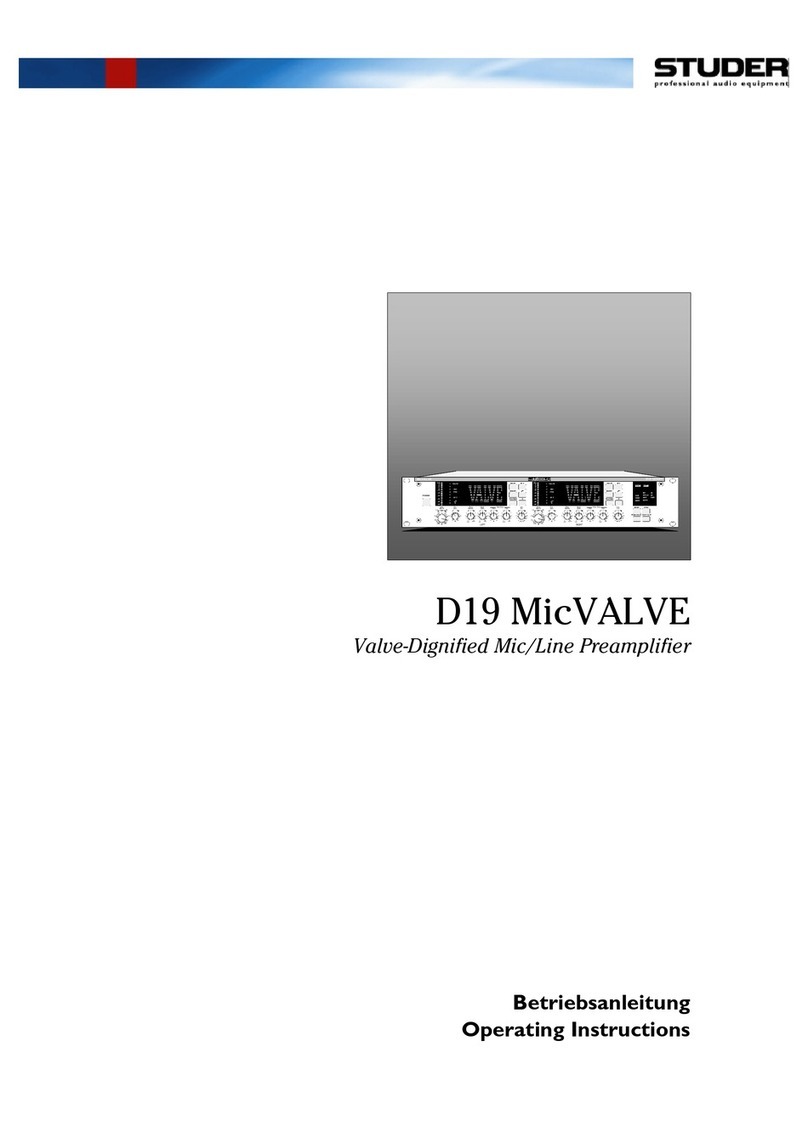 Studer D19 MicVALVE User manual