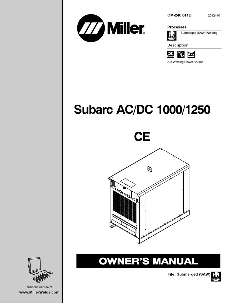 Miller Subarc AC/DC 1000 owner's manual