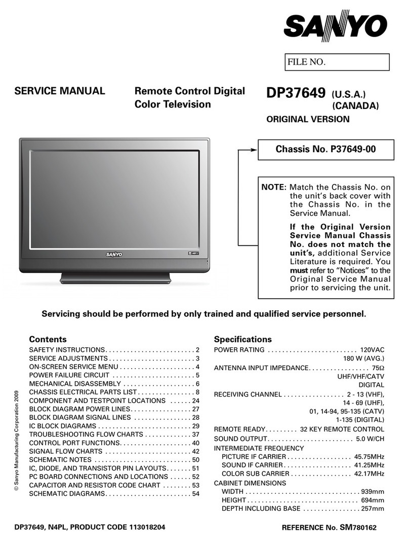 Sanyo DP37649 User manual