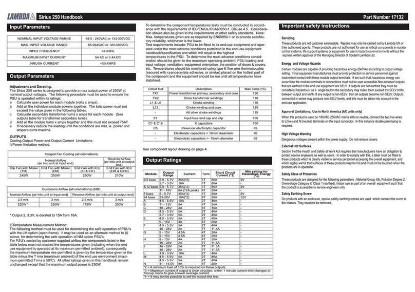 Lambda Sirius 250 User manual Lambda Sirius 250 User manual