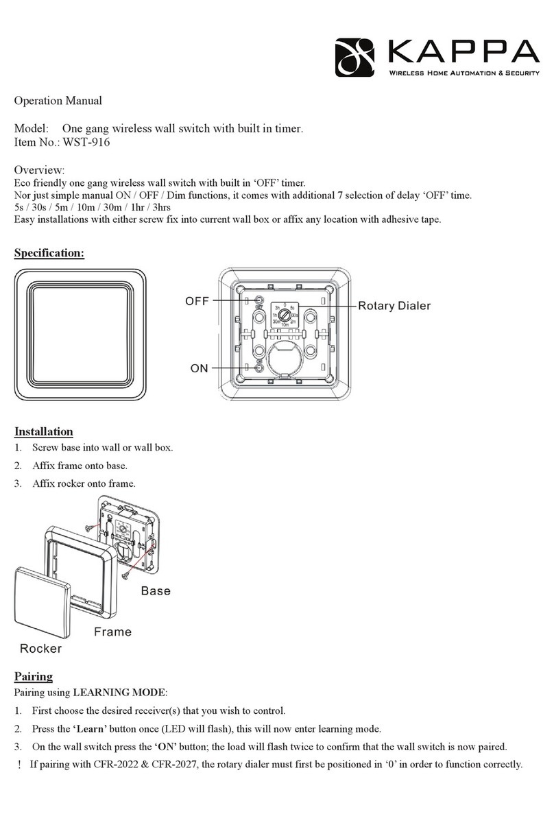 Kappa WST-916 Operation manual