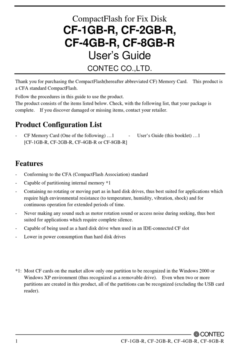 Contec CF-1GB-R User manual