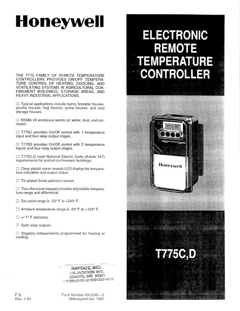 Honeywell T775C User manual Honeywell T775C User manual