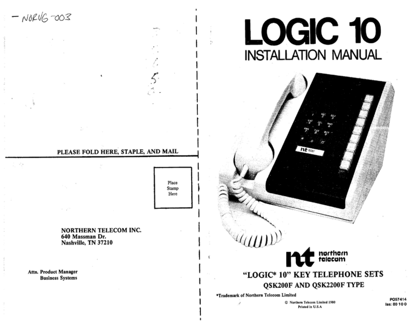Northern Telecom Logic 10 installation manual